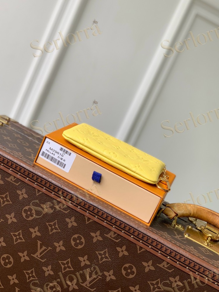 LOUIS VUITTON MONOGRAM EMPREINTE ZIP CARD HOLDER WITH CHAIN