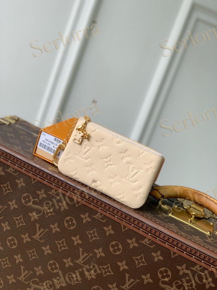 LOUIS VUITTON MONOGRAM EMPREINTE ZIP CARD HOLDER WITH CHAIN
