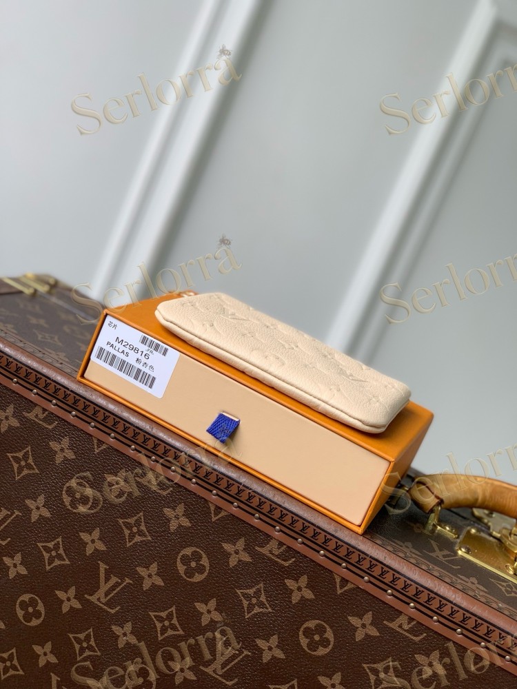 LOUIS VUITTON MONOGRAM EMPREINTE ZIP CARD HOLDER WITH CHAIN