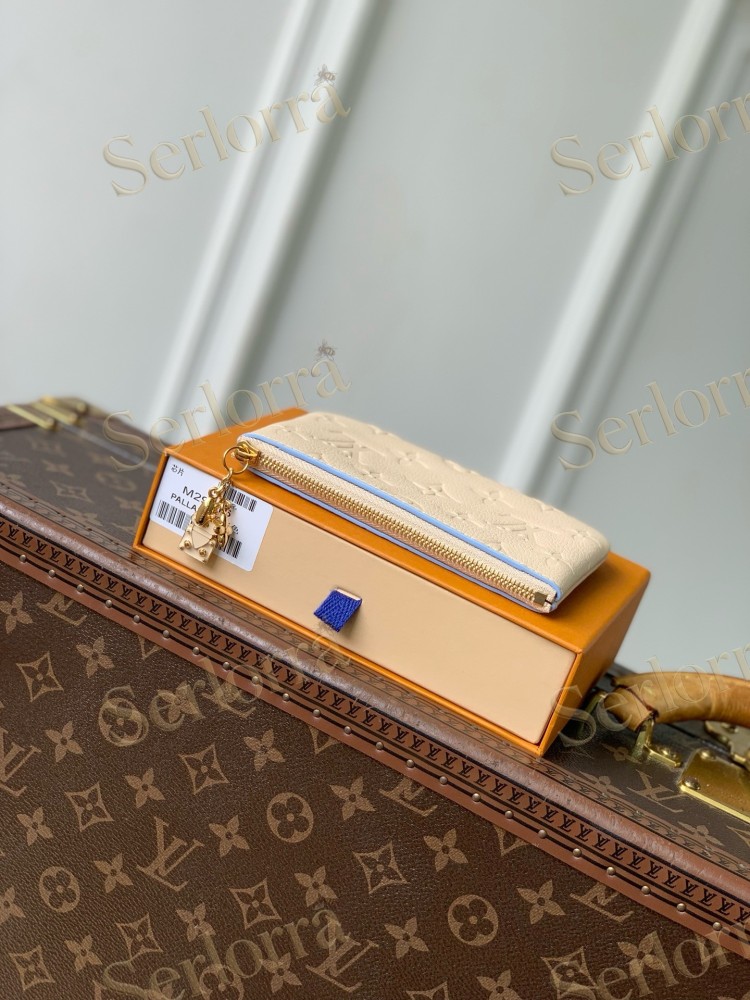 LOUIS VUITTON MONOGRAM EMPREINTE ZIP CARD HOLDER WITH CHAIN