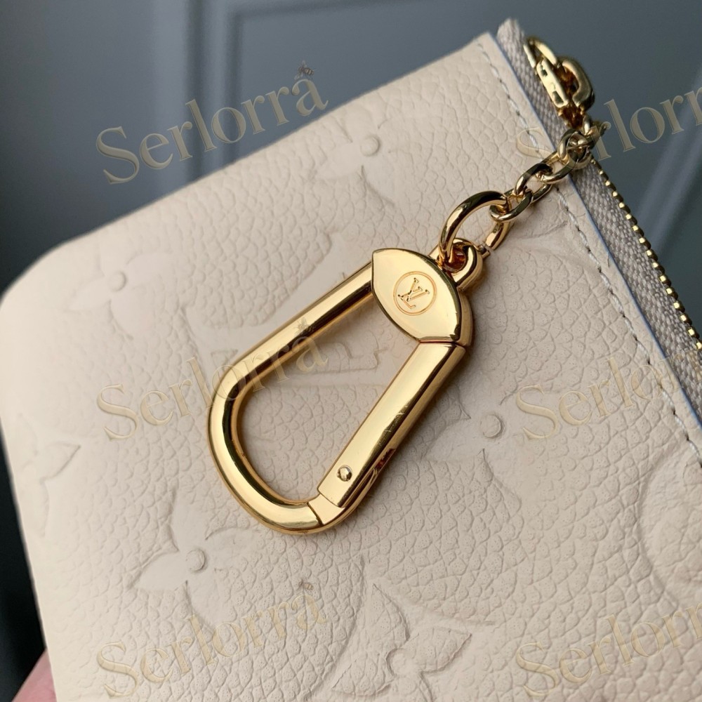 LOUIS VUITTON MONOGRAM EMPREINTE ZIP CARD HOLDER WITH CHAIN