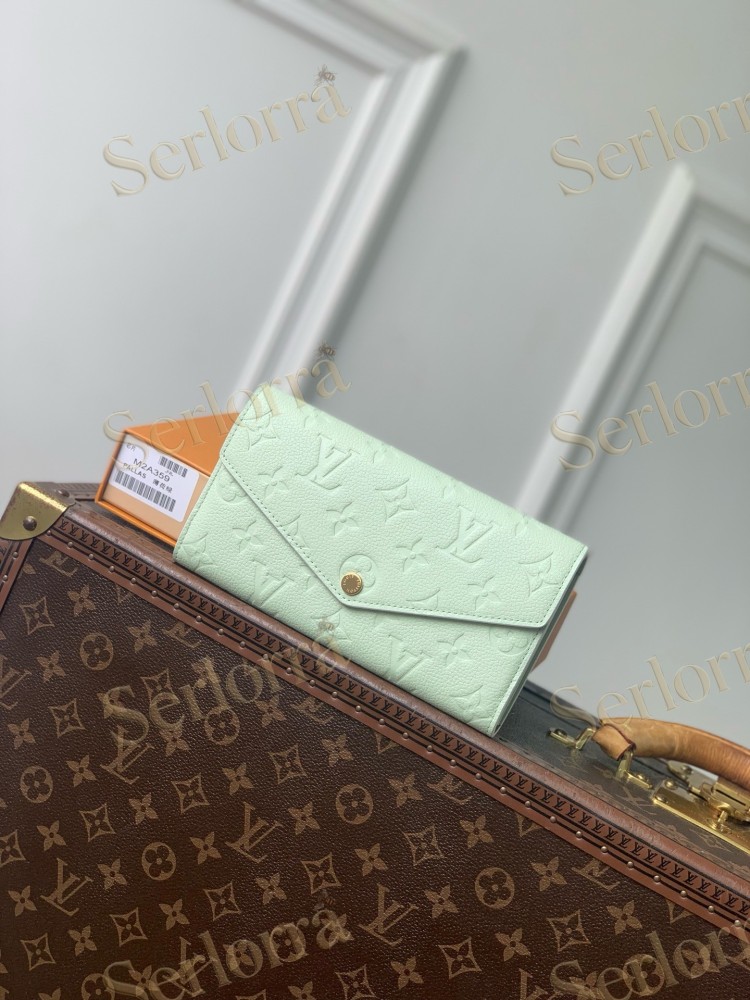 LOUIS VUITTON MONOGRAM EMPREINTE SARAH LONG FLAP WALLET