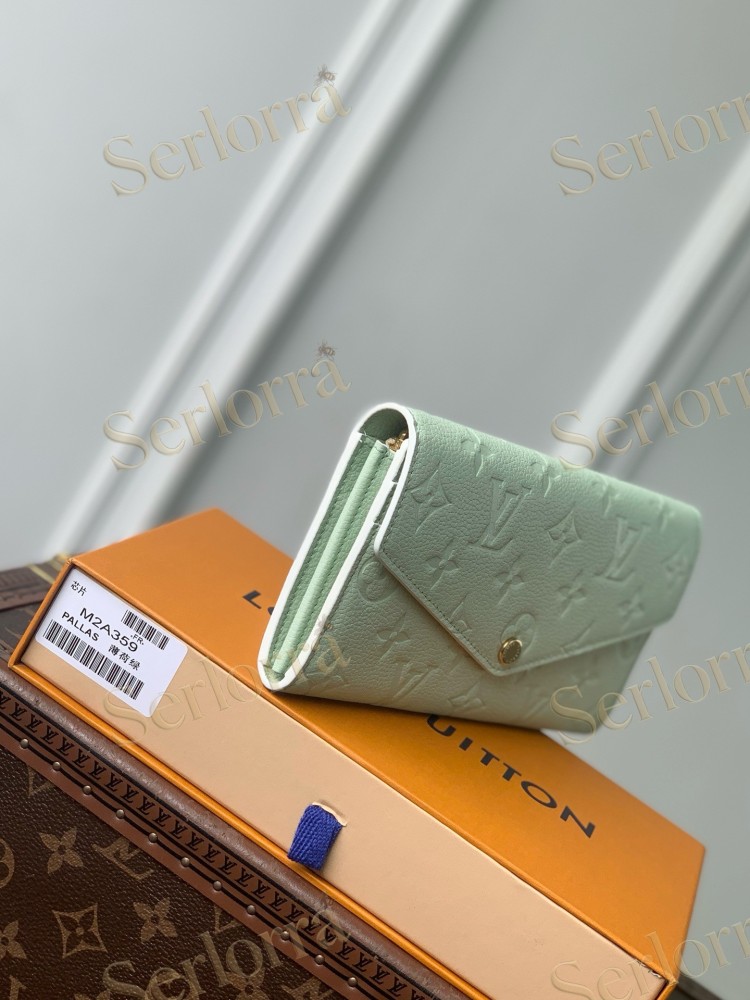 LOUIS VUITTON MONOGRAM EMPREINTE SARAH LONG FLAP WALLET