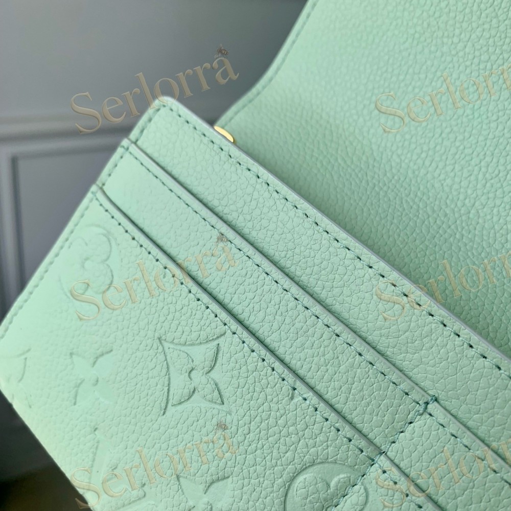 LOUIS VUITTON MONOGRAM EMPREINTE SARAH LONG FLAP WALLET