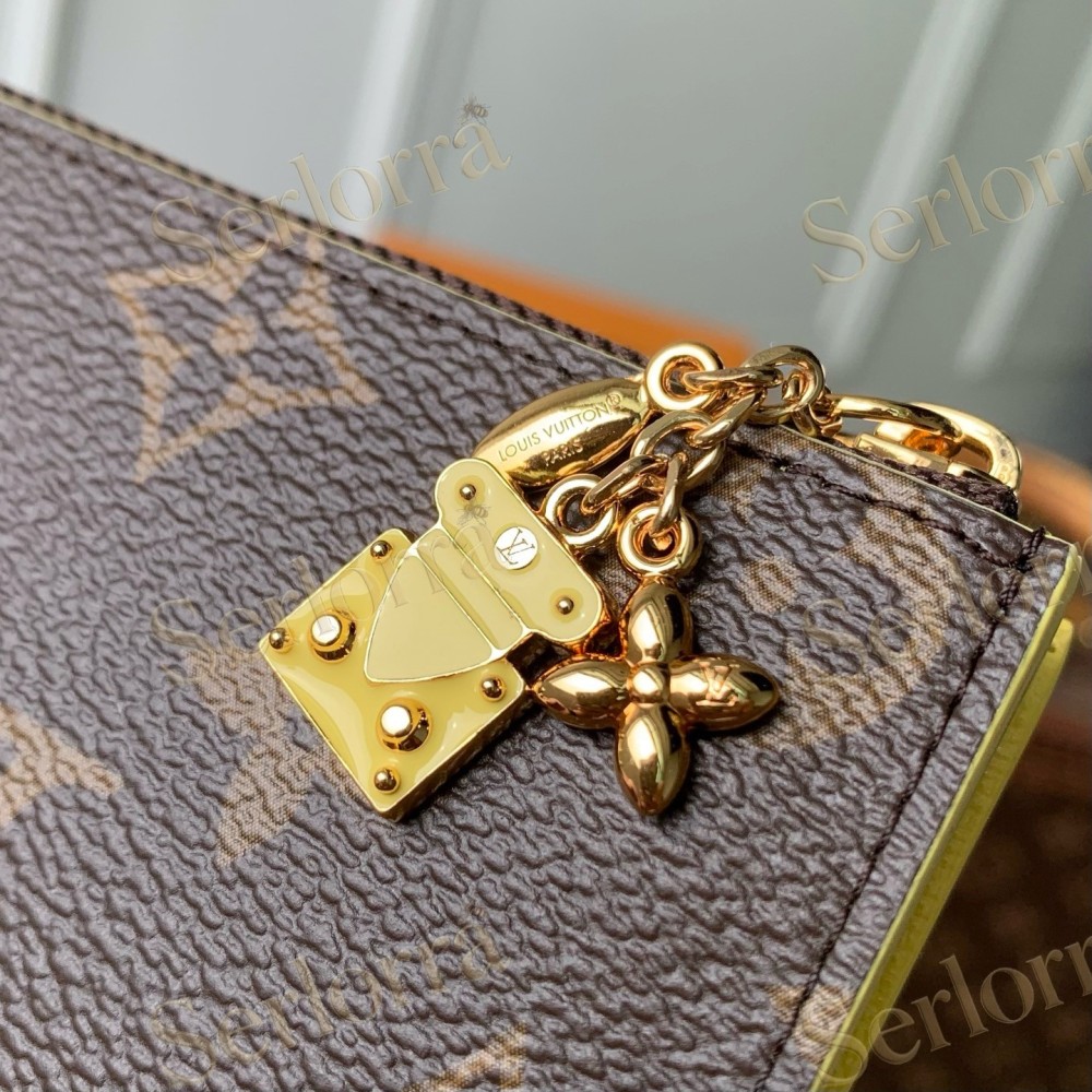 LOUIS VUITTON MONOGRAM CANVAS ZIPPY COIN PURSE WITH LOCK CHARM