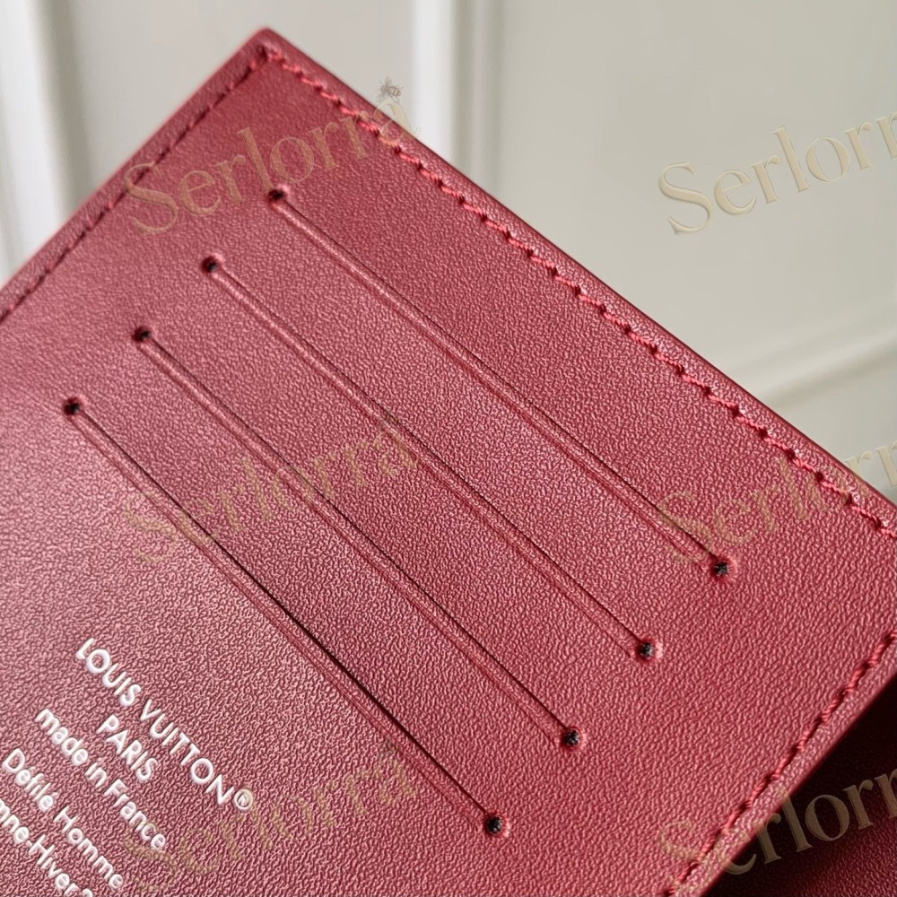 LOUIS VUITTON LIGHT‑BLUE SMOOTH LEATHER PASSPORT COVER