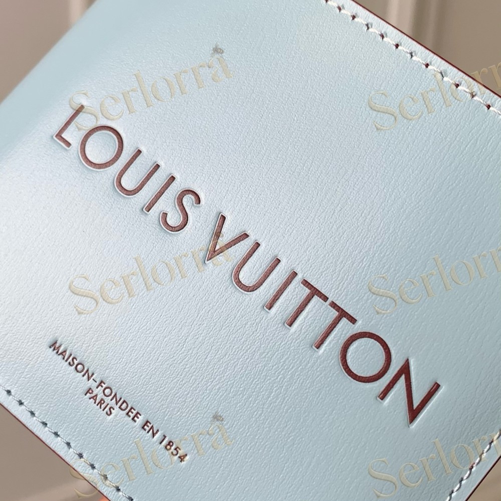 LOUIS VUITTON LIGHT‑BLUE SMOOTH LEATHER BIFOLD WALLET