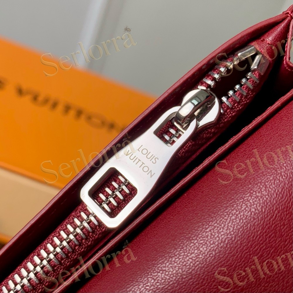 LOUIS VUITTON LIGHT‑BLUE SMOOTH LEATHER LONG WALLET