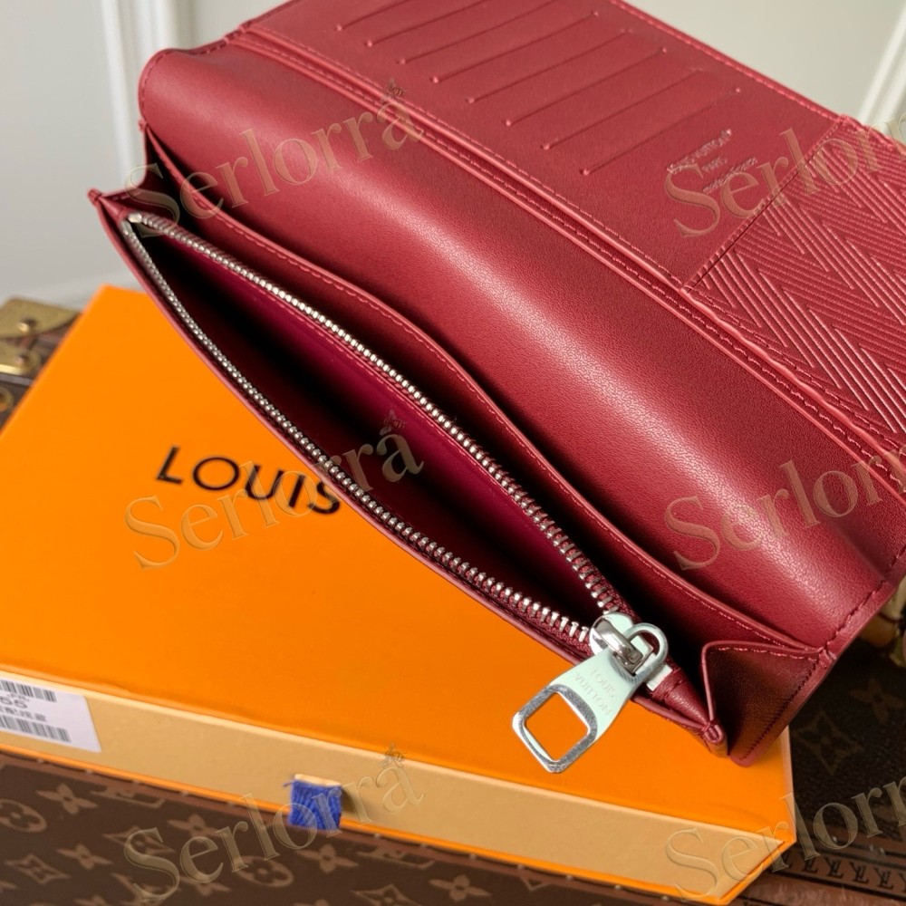 LOUIS VUITTON LIGHT‑BLUE SMOOTH LEATHER LONG WALLET