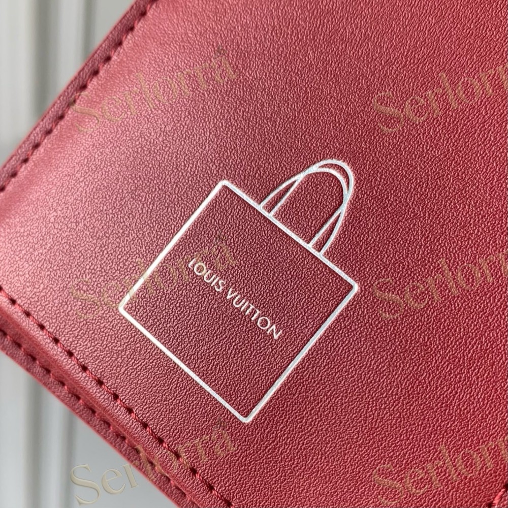 LOUIS VUITTON LIGHT‑BLUE SMOOTH LEATHER LONG WALLET