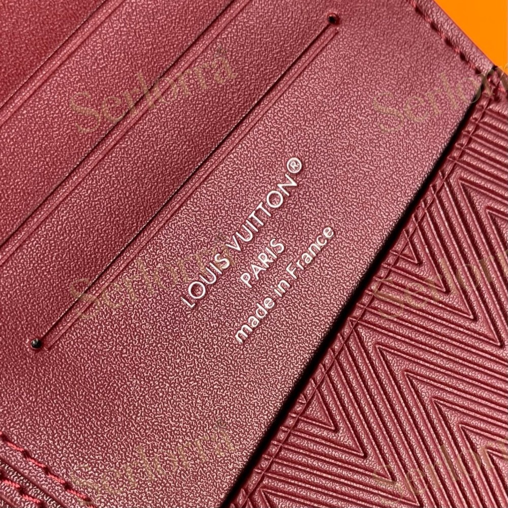 LOUIS VUITTON LIGHT‑BLUE SMOOTH LEATHER LONG WALLET