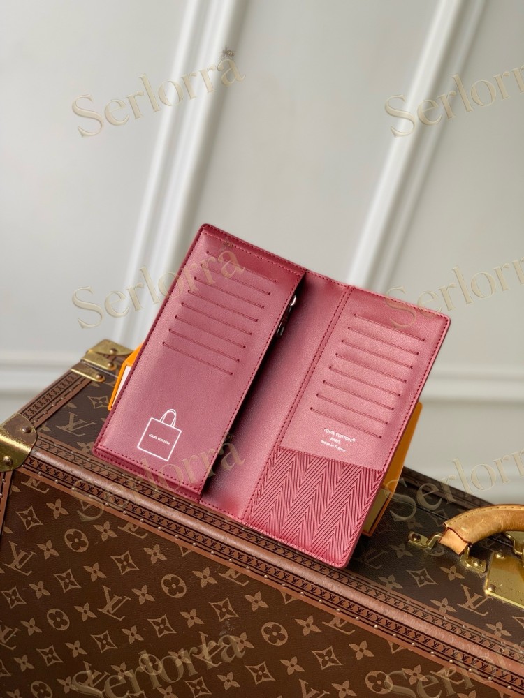 LOUIS VUITTON LIGHT‑BLUE SMOOTH LEATHER LONG WALLET
