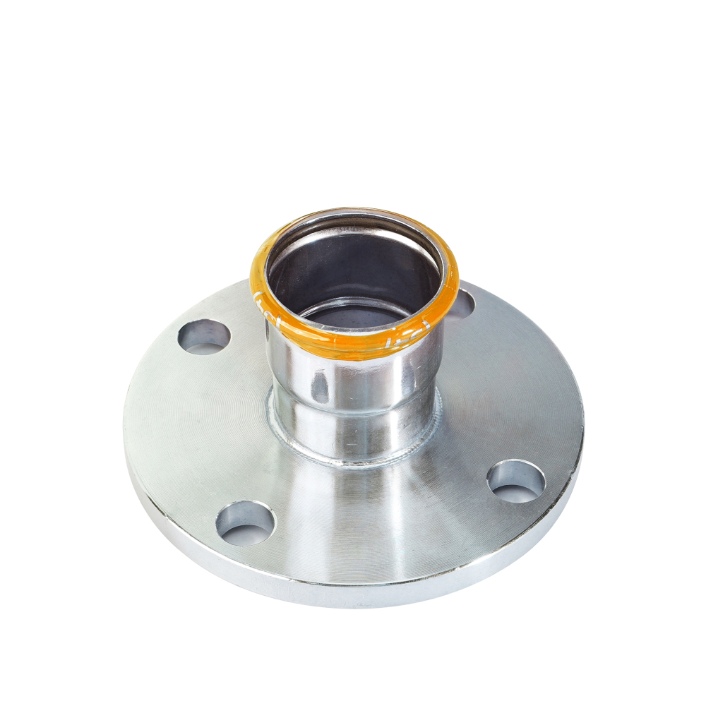 Kpress M type 304 Stainless Steel/1.4301 INOX Flange press fittings with LBP and plastic cover