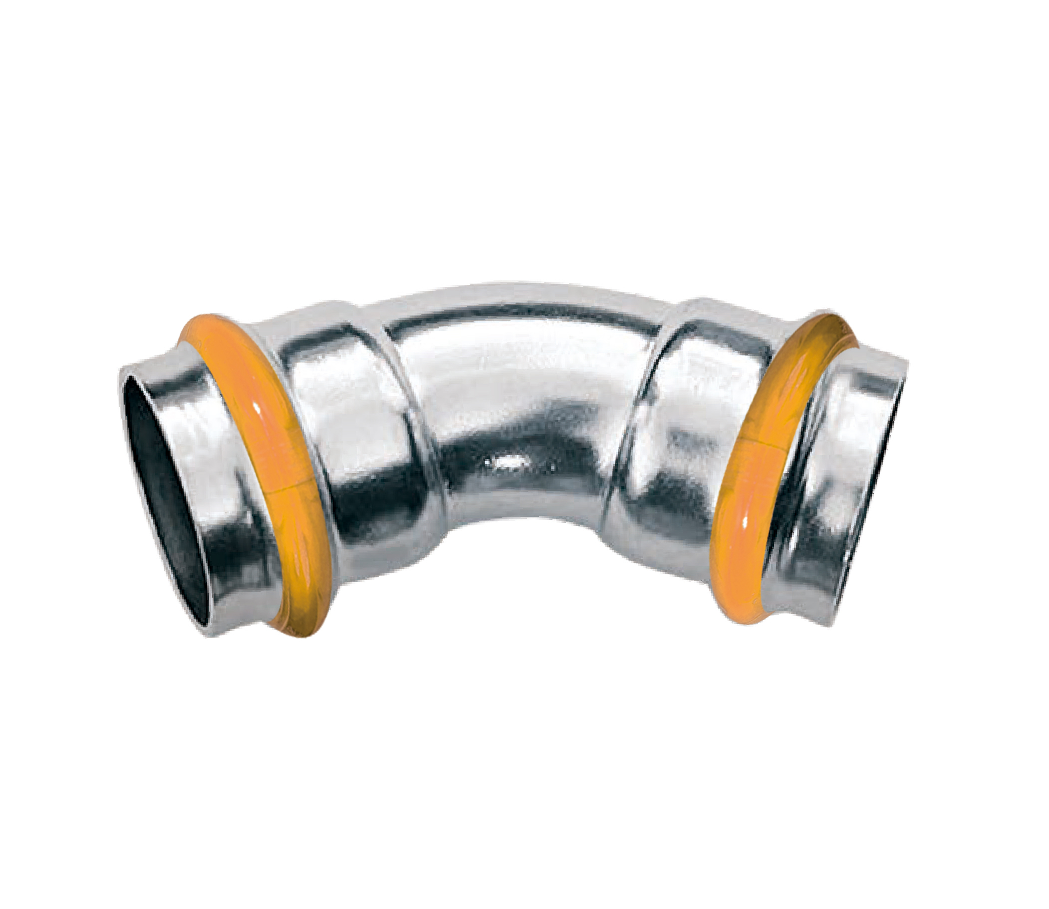 Kpress V type 304 Stainless Steel/1.4301 INOX Bend 45° Deg Elbow press fittings with LBP and plastic cover