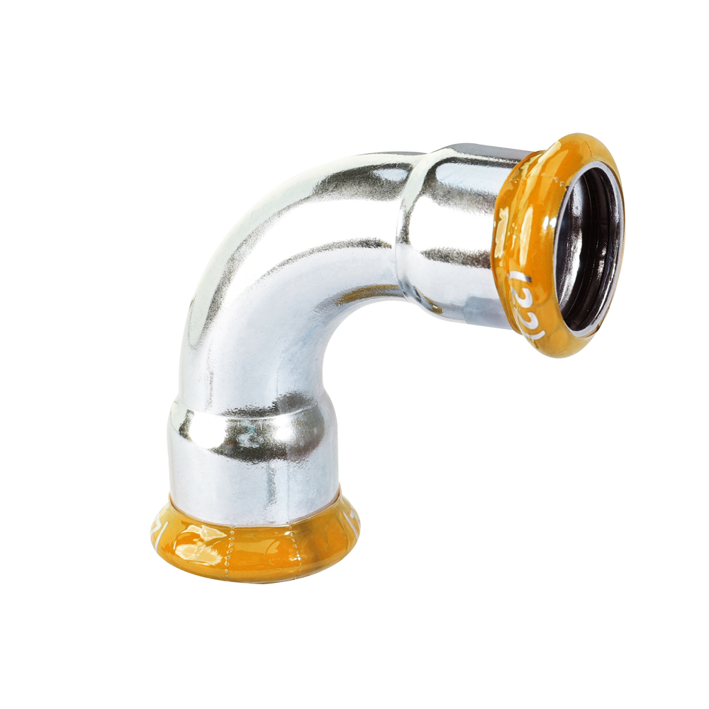 Kpress M type 304 Stainless Steel/1.4301 INOX 90 Deg Elbow press fittings with LBP and plastic cover