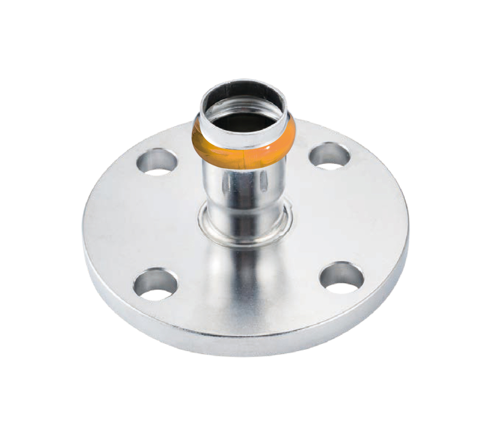 Kpress V type 304 Stainless Steel/1.4301 INOX Flange press fittings with LBP and plastic cover
