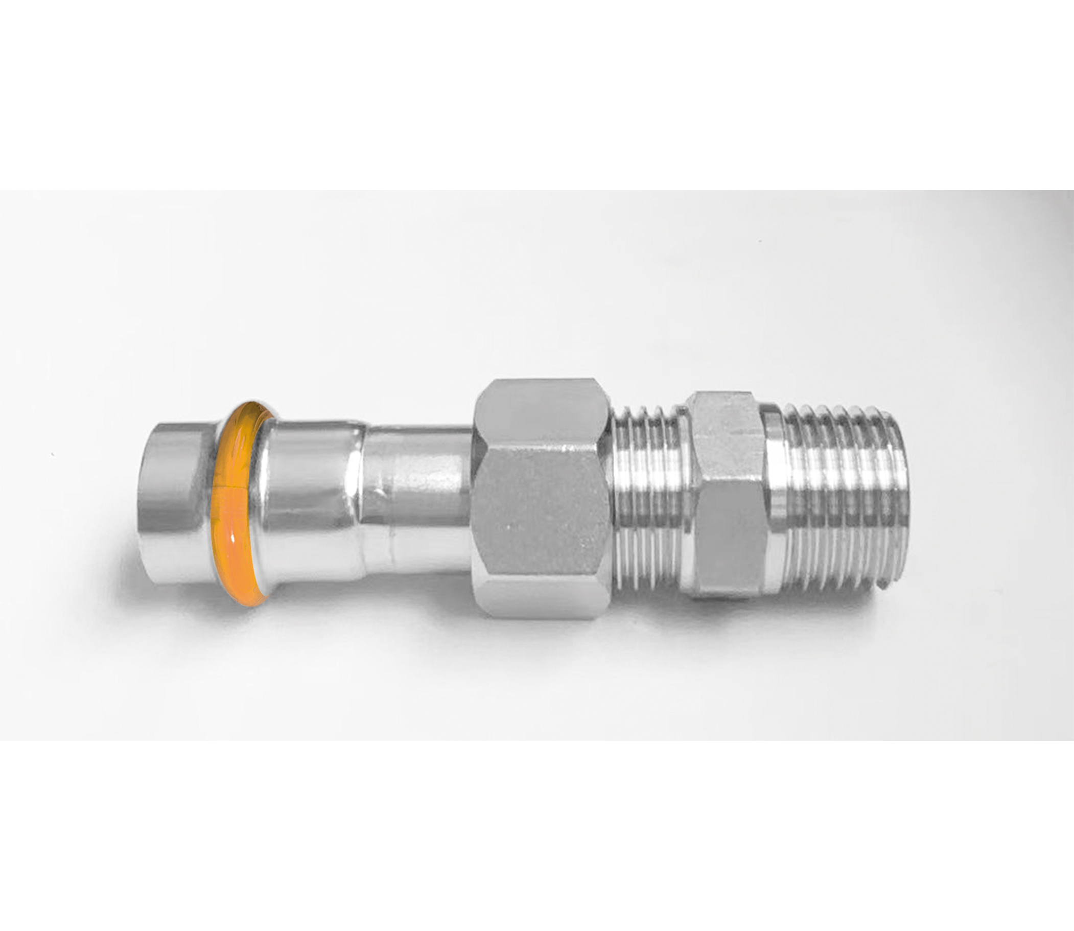 Kpress V type 304 Stainless Steel/1.4301 INOX Male Threaded Union press fittings with LBP and plastic cover