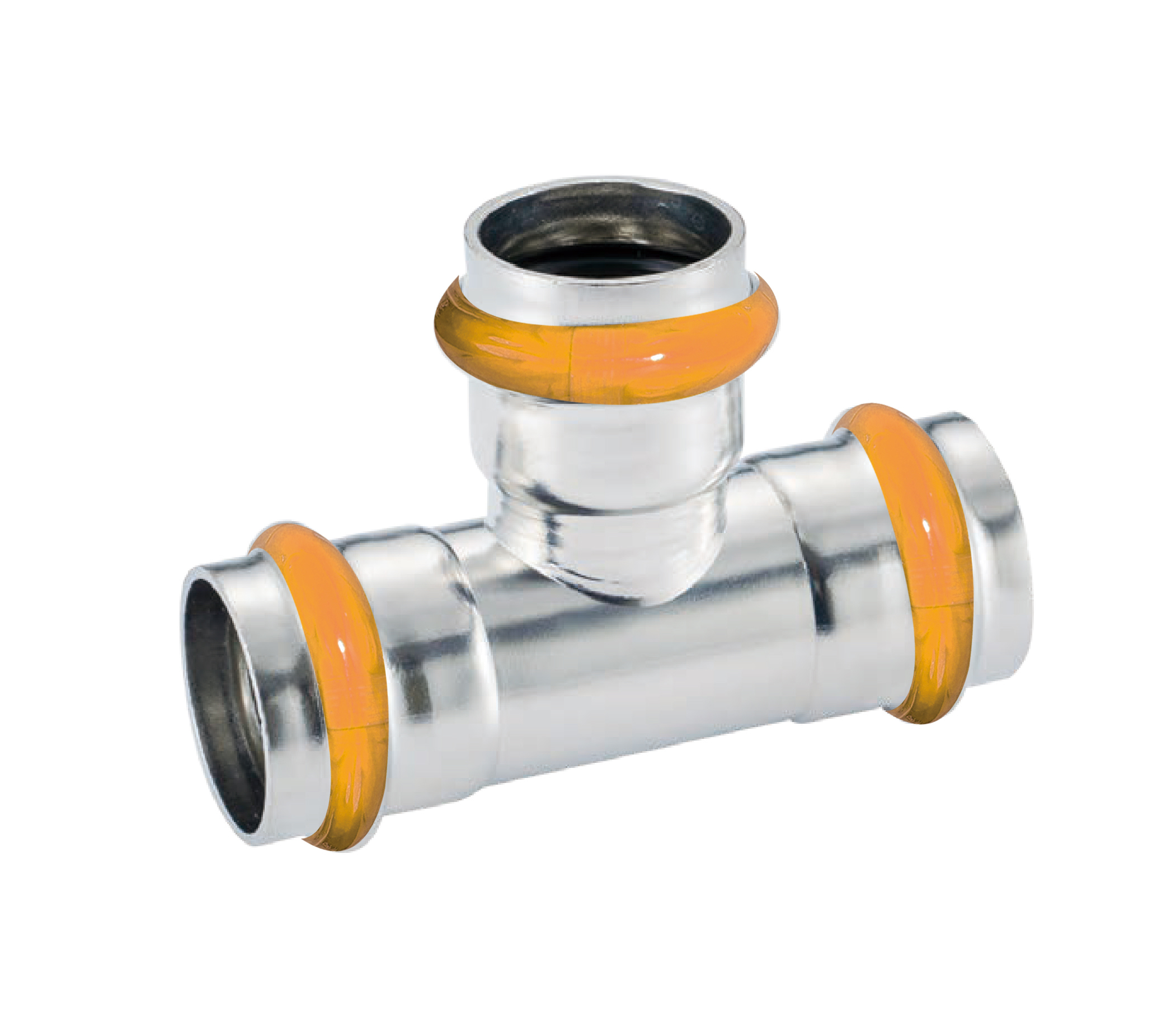 Kpress V type 304 Stainless Steel/1.4301 INOX Equal Tee press fittings with LBP and plastic cover