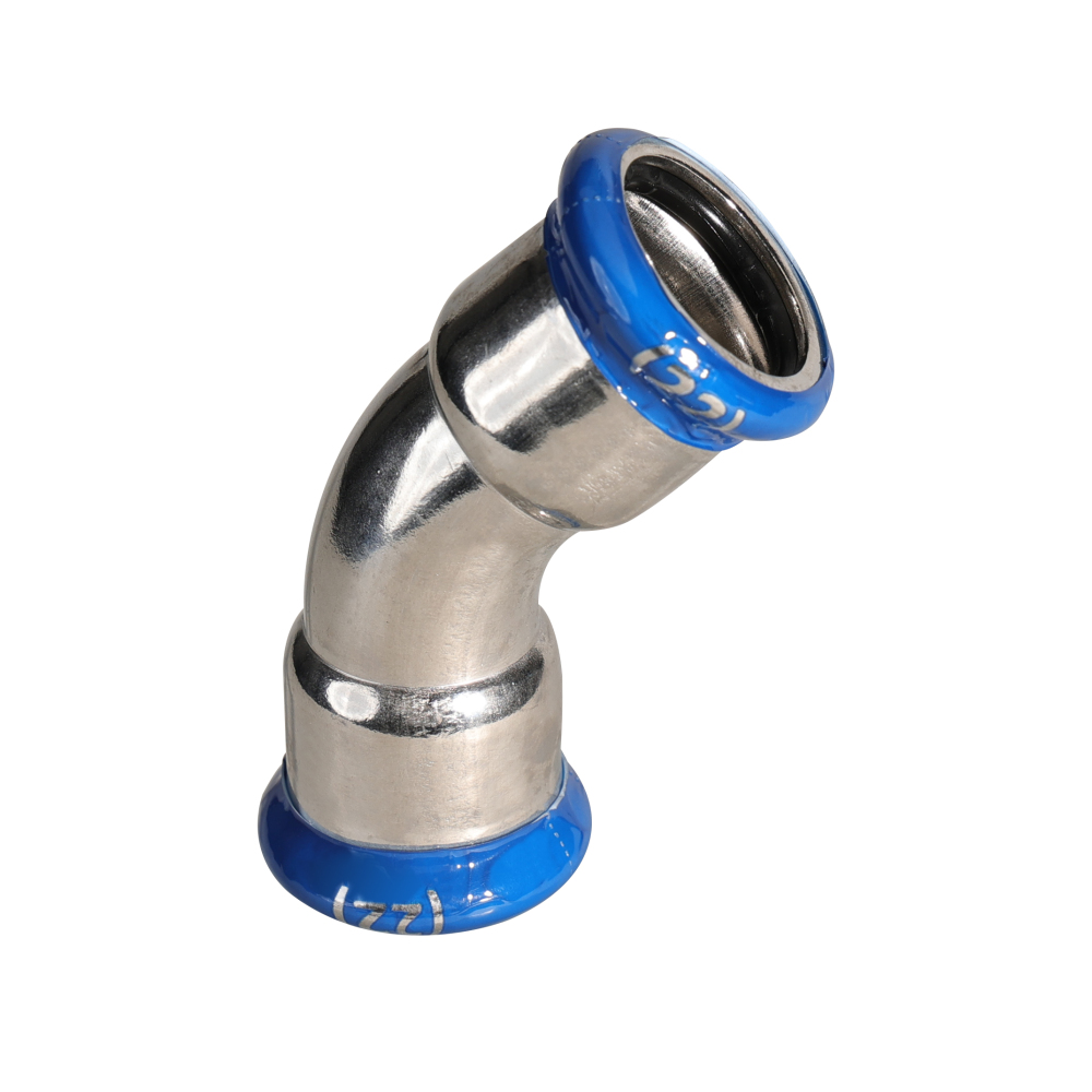 Kpress M type 316L Stainless Steel/1.4404 INOX Bend 45° Deg Elbow press fittings with LBP and plastic cover