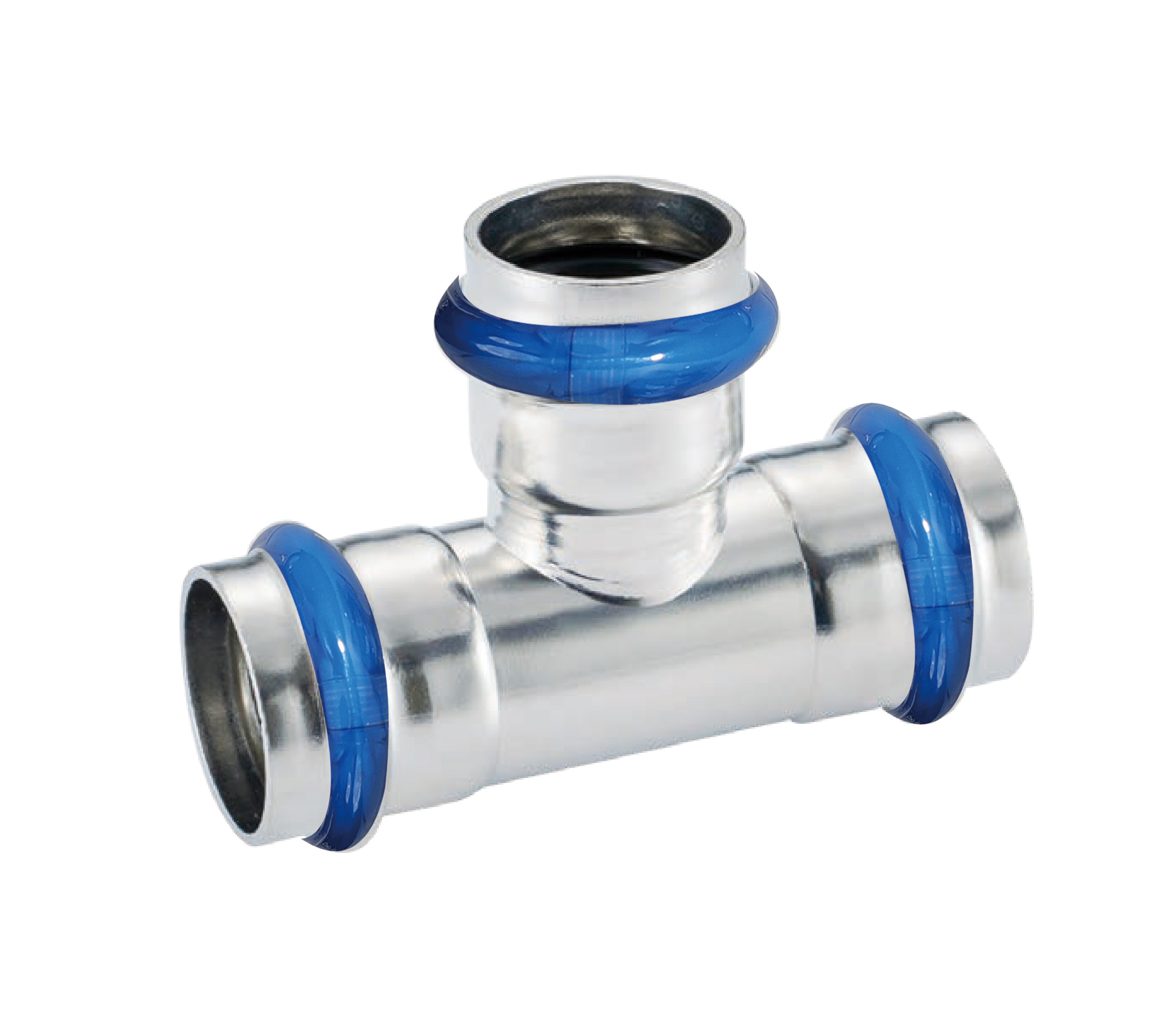 Kpress V type 316L Stainless Steel/1.4404 INOX Equal Tee press fittings with LBP and plastic cover