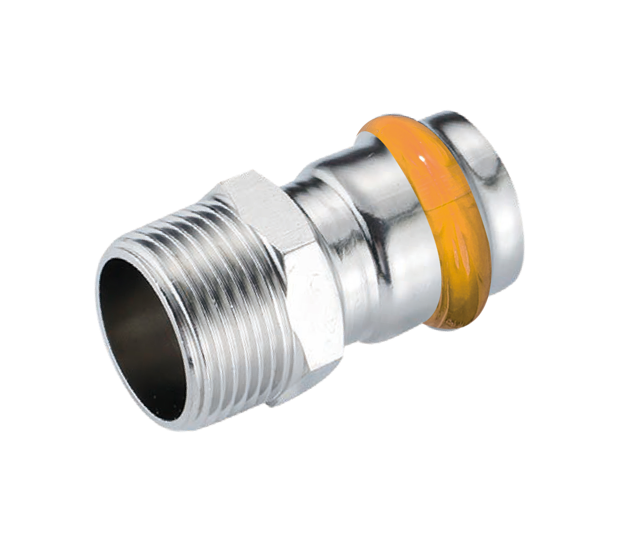 Kpress V type 304 Stainless Steel/1.4301 INOX Straight MI Adaptor press fittings with LBP and plastic cover