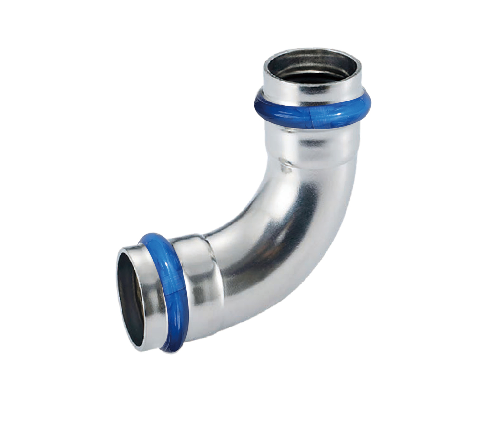 Kpress V type 316L Stainless Steel/1.4404 INOX 90 Deg Elbow press fittings with LBP and plastic cover