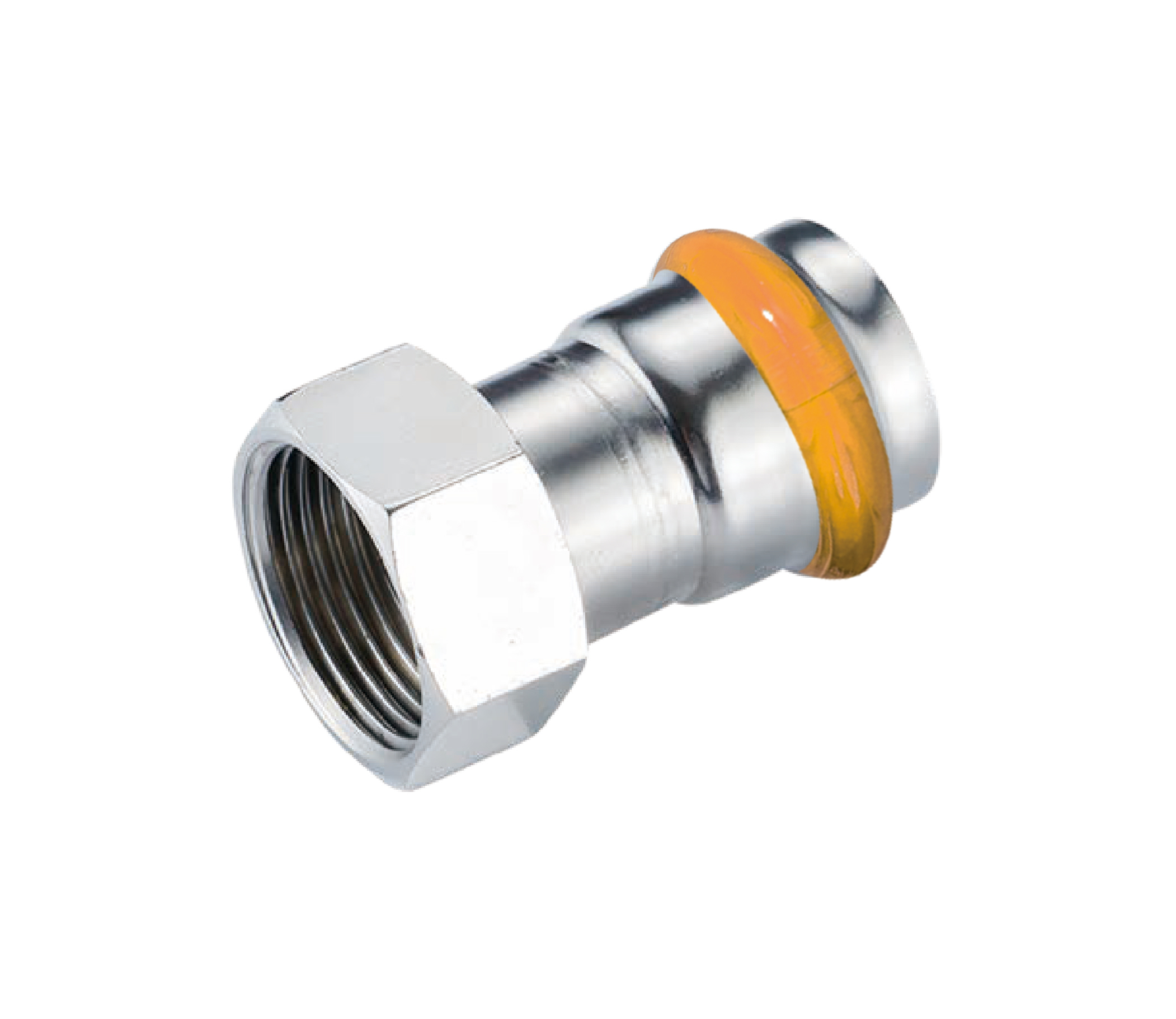 Kpress V type 304 Stainless Steel/1.4301 INOX Straight Female Adaptor press fittings with LBP and plastic cover