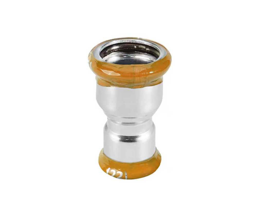 Kpress M type 304 Stainless Steel/1.4301 INOX Reducing Coupling press fittings with LBP and plastic cover