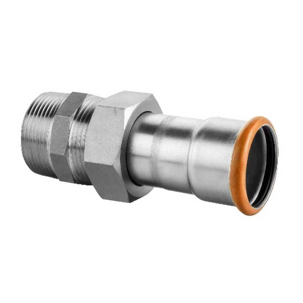 Kpress M type 304 Stainless Steel/1.4301 INOX Male Threaded Union press fittings with LBP and plastic cover