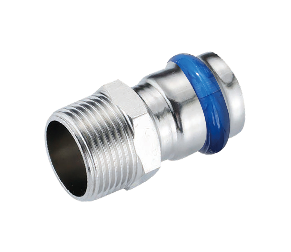 Kpress V type 316L Stainless Steel/1.4404 INOX Straight MI Adaptor press fittings with LBP and plastic cover