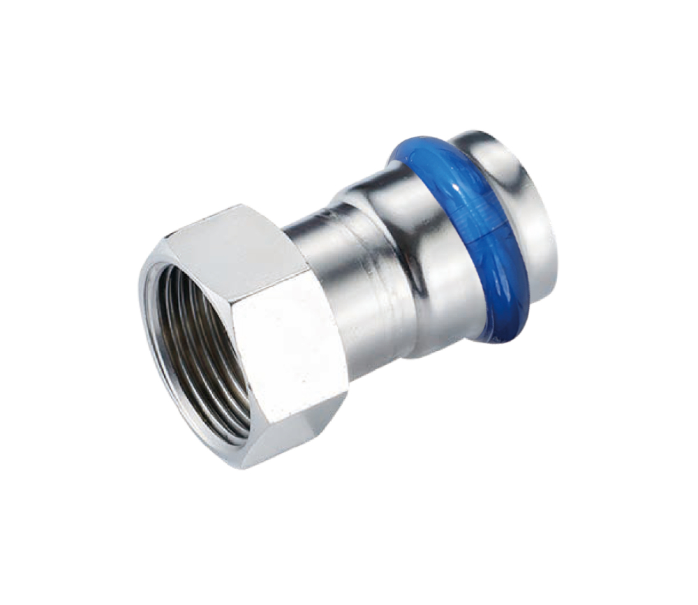 Kpress V type 316L Stainless Steel/1.4404 INOX Straight Female Adaptor press fittings with LBP and plastic cover