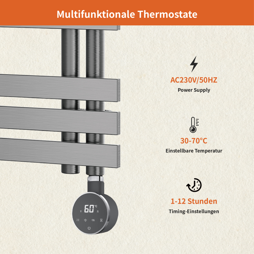 WIFI Electric Towel Warmer Elements for Bathroom (Round)