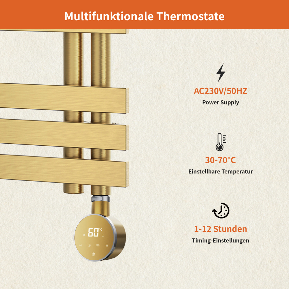 WIFI Electric Towel Warmer Elements for Bathroom (Round)