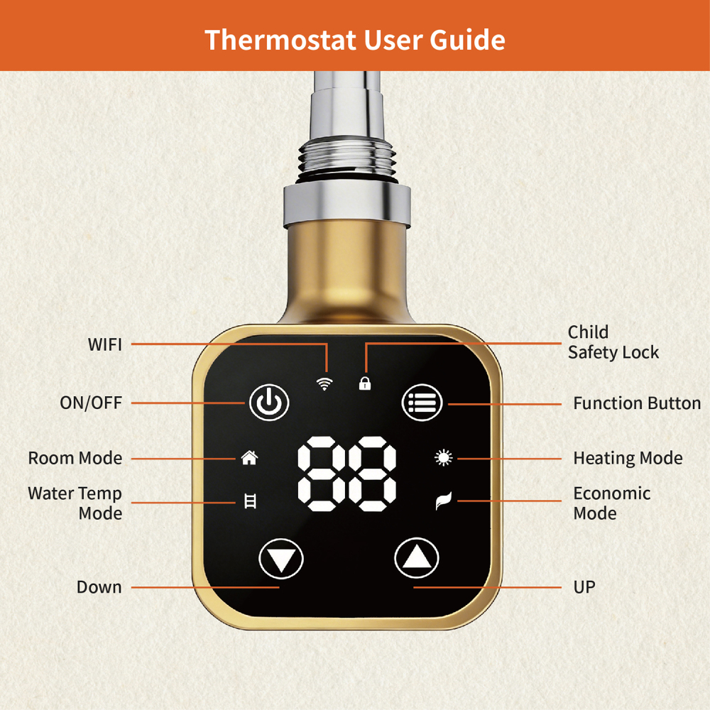 Electric Towel Warmer Elements for Bathroom with WIFI Connection