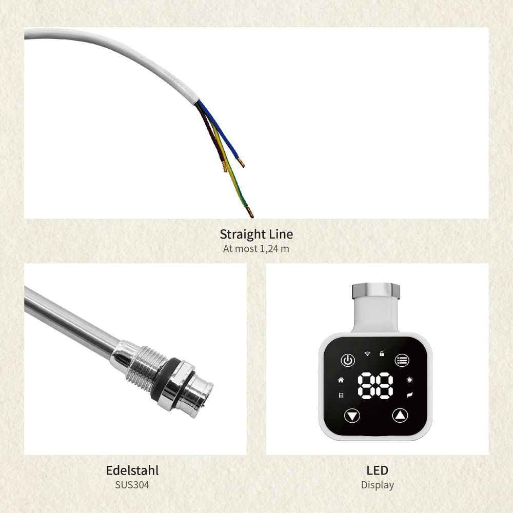 Electric Towel Warmer Elements for Bathroom with WIFI Connection
