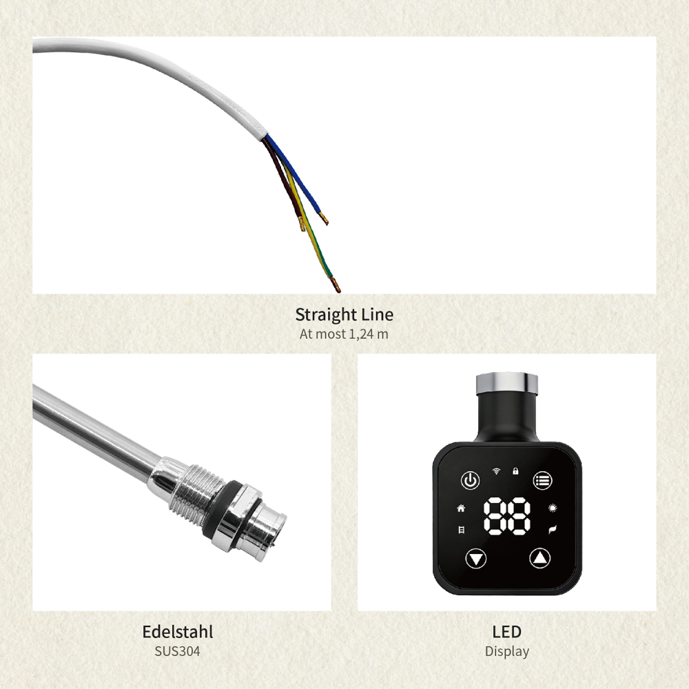 Electric Towel Warmer Elements for Bathroom with WIFI Connection