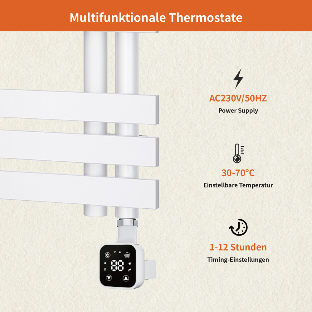 Electric Towel Warmer Elements for Bathroom with WIFI Connection