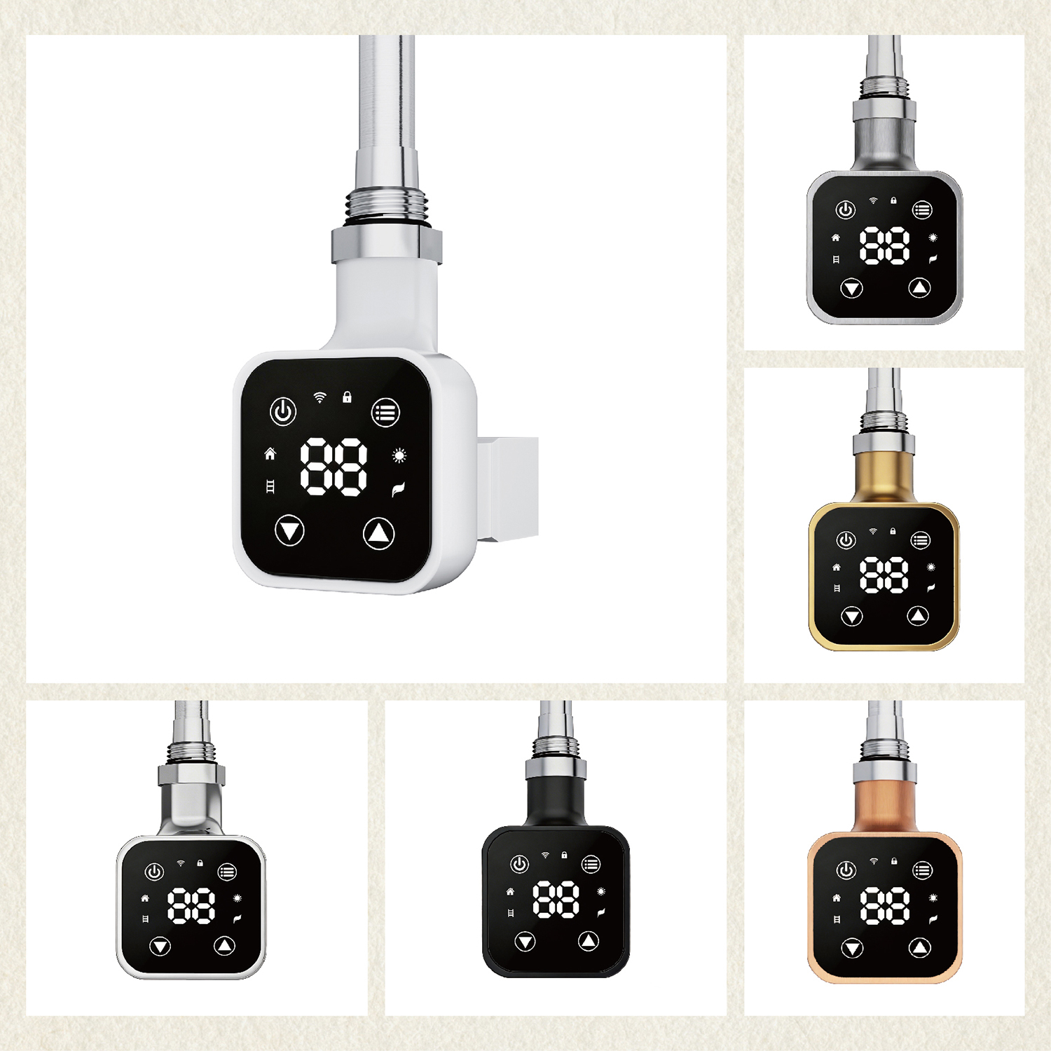 Electric Towel Warmer Elements for Bathroom with WIFI Connection