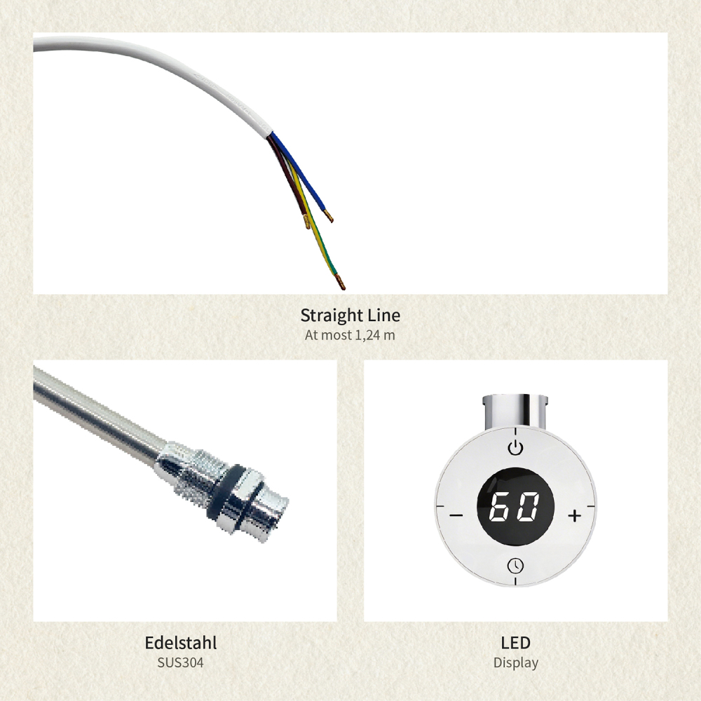Bathroom Electric Towel Warmer Element (No Wifi / APP)