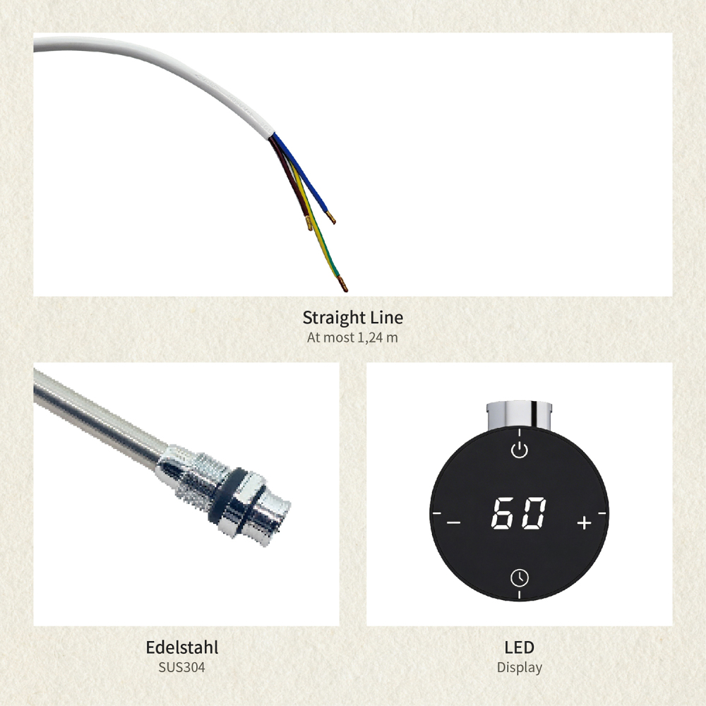 Bathroom Electric Towel Warmer Element (No Wifi / APP)