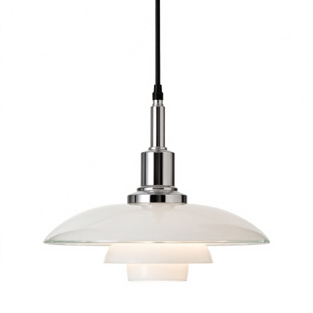 Louis Poulsen Replica Classic Three-Tier Glass Chandelier