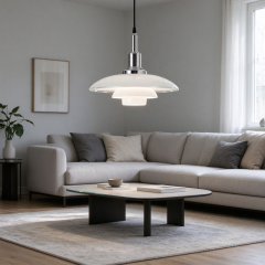 Louis Poulsen Replica Classic Three-Tier Glass Chandelier