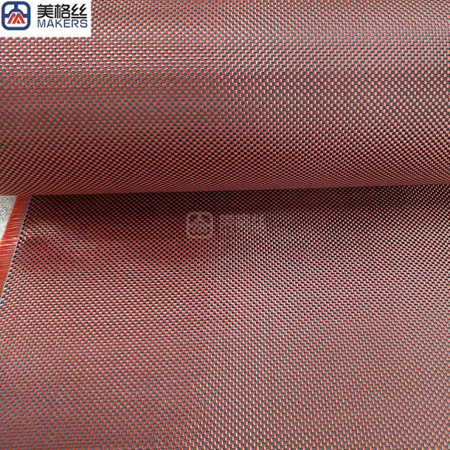 1500D Aramid Fabric 230gsm Plain Weave Red/Black | Kevlar Fiber Cloth,1500D Aramid Fabric 230gsm Plain Weave Red/Black | Kevlar Fiber Cloth