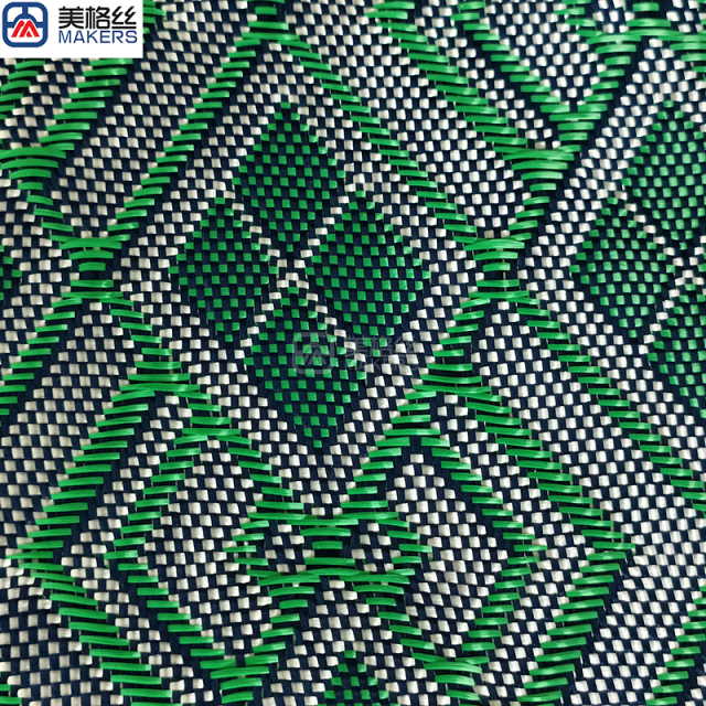 Fancy Green Rhombus Aramid Fiber Fabric - Jacquard Kevlar Cloth for Decorative Skinning & Structural Reinforcement,Fancy Green Rhombus Pattern Aramid Fiber Fabric Kevlar Cloth
