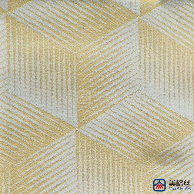 360gsm | Cube | Yellow | Solution Dyed Acrylic Fabric
