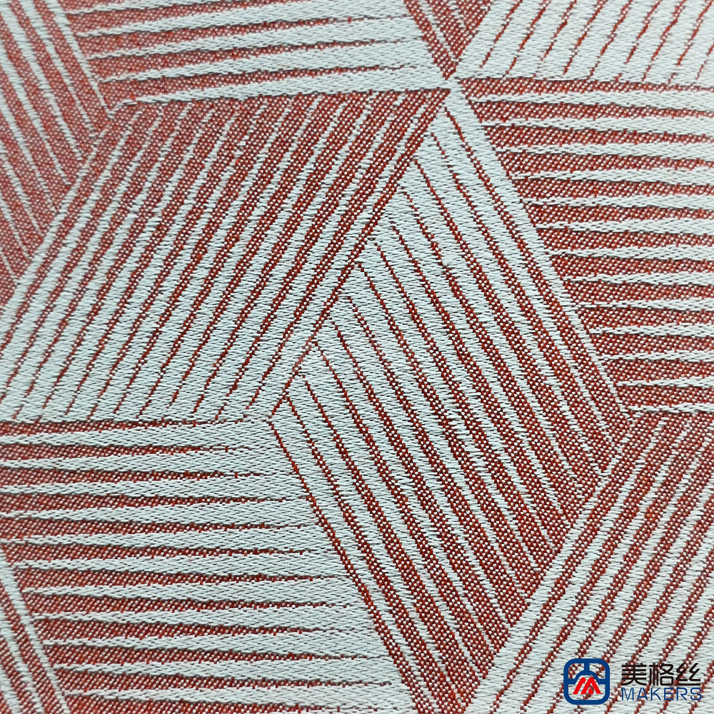 360gsm | Cube | Red | Solution Dyed Acrylic Fabric