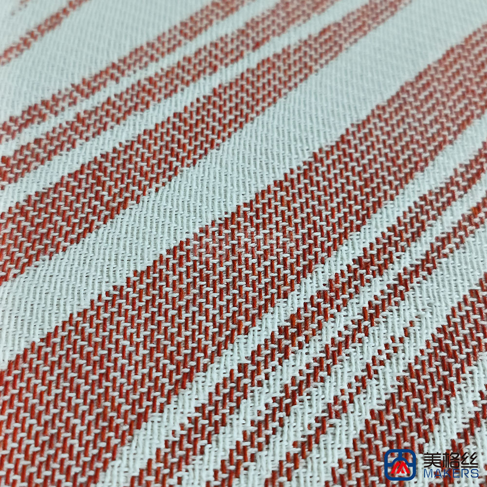 380gsm | Ripple | Red | Solution Dyed Acrylic Fabric for Cushion Cover