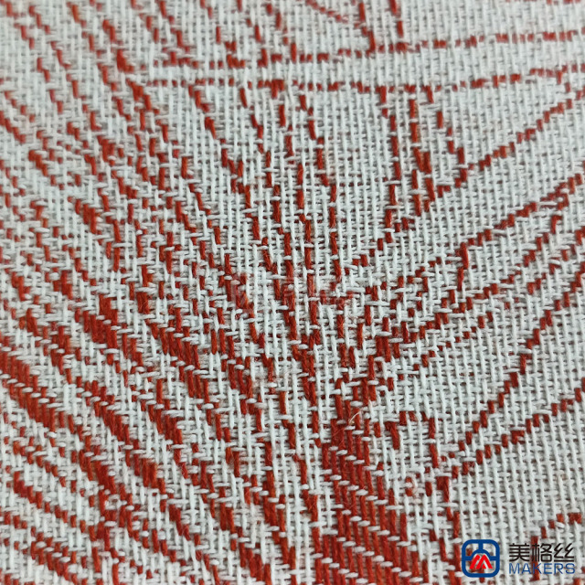 380gsm | Palm Tree | Red | Solution Dyed Acrylic Fabric for Cushion Cover