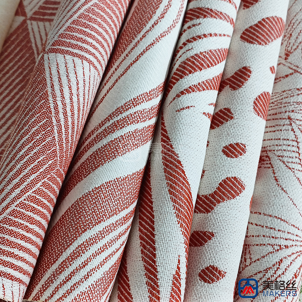 380gsm | Ripple | Red | Solution Dyed Acrylic Fabric for Cushion Cover
