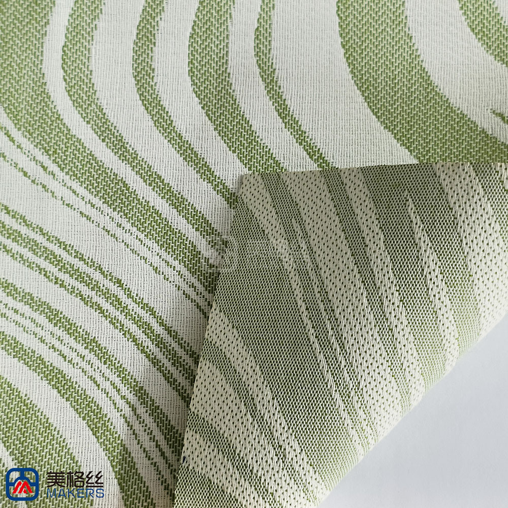 380gsm | Ripple | Green | Solution Dyed Acrylic Fabric for Cushion Cover